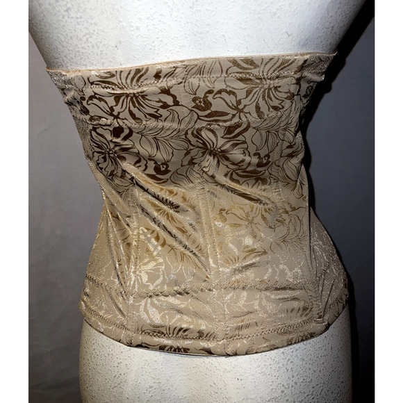 New MAIDENFORM Lingerie #6868 Beige Instant Slimmer Long Torso Waist Trainer XL - Picture 3 of 6